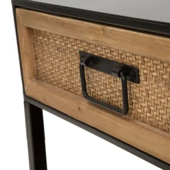 Mobili Porta Tv > Dmora Mobile Porta tv Marrone Rovere Nero 3 Ante Apertura a Ribalta 150x30x45h cm, 3 Vani - Romeno Nero, Marrone Rovere