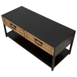 Mobili Porta Tv > Dmora Mobile Porta tv Marrone Rovere Nero 3 Ante Apertura a Ribalta 150x30x45h cm, 3 Vani - Romeno Nero, Marrone Rovere