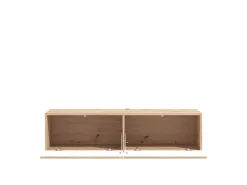 Mobile Porta tv Marrone Rovere Nodi un Ripiano 2 Ante 128x41.5x32h cm, Anta Effetto Rigato - Colico