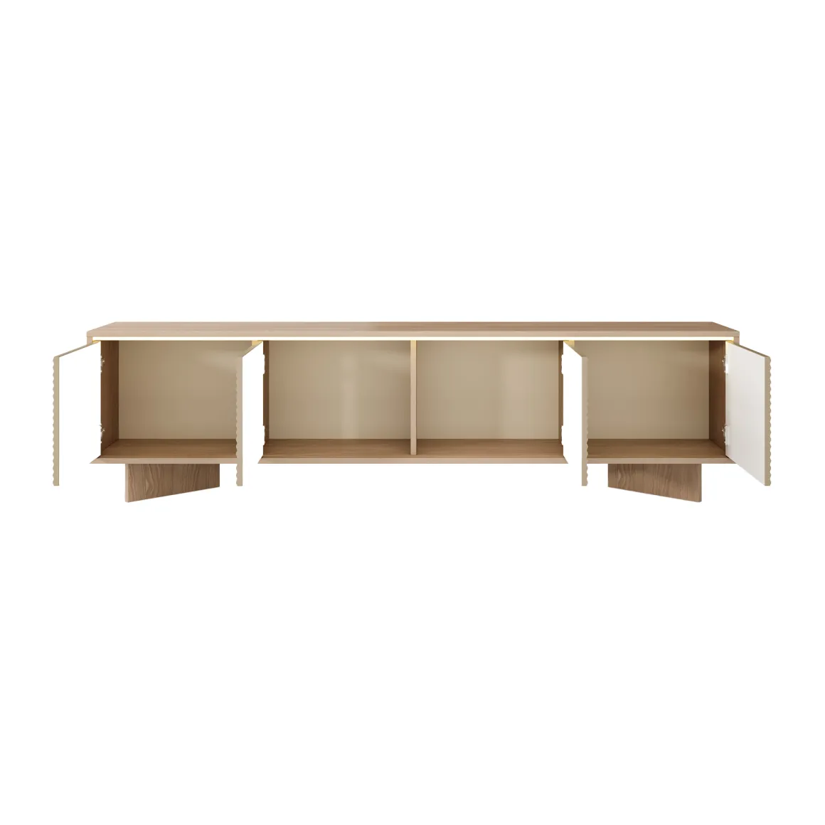 Mobili Porta Tv > Dmora Mobile Porta tv un Ripiano Apertura a Ribalta 138x41x55h cm, Un'anta - Lauria Marrone Rovere