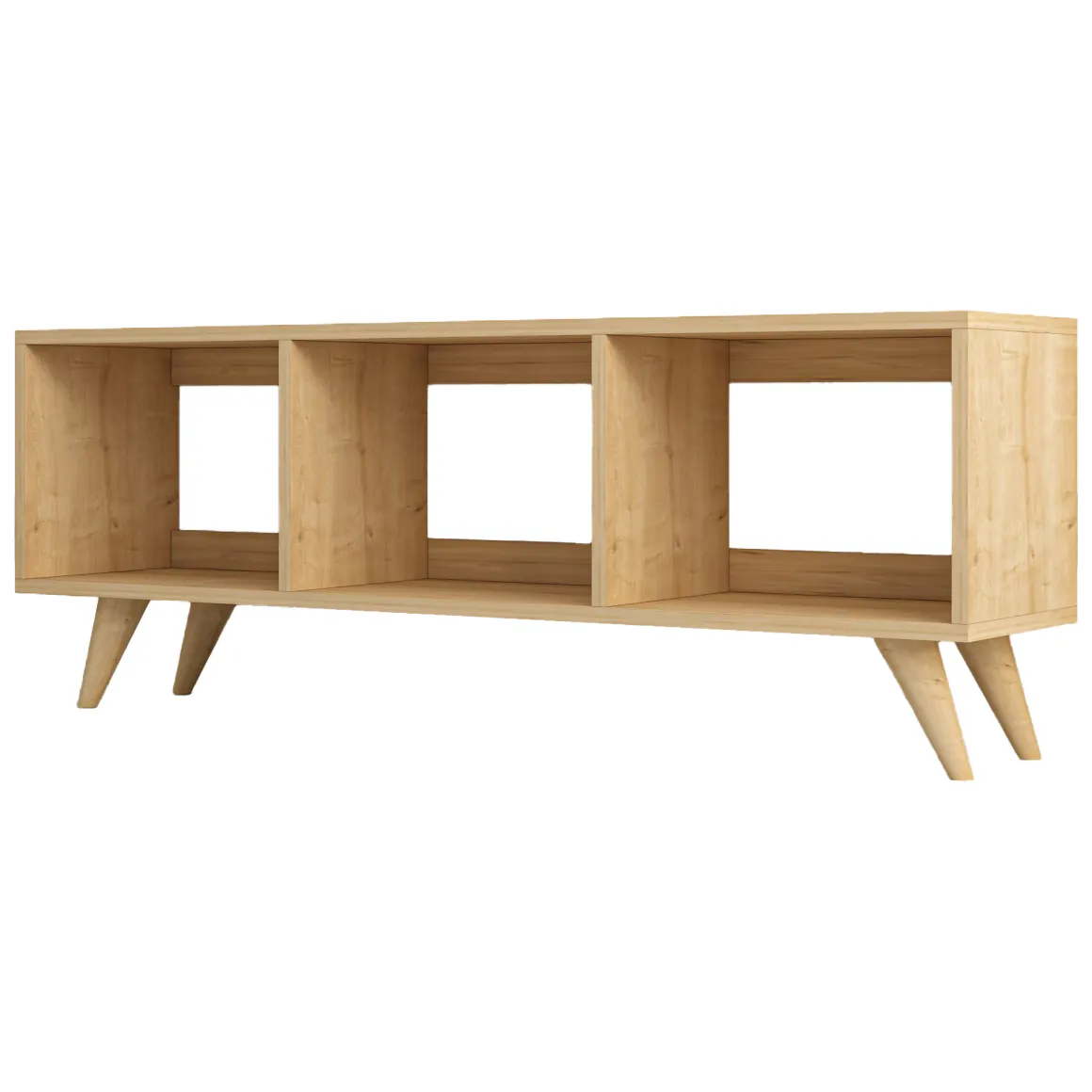 Mobile Porta tv Marrone 3 Vani Peso Supportato 40 kg 120x30x48h cm, Installazione a Terra - Sizzano