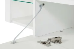 Mobile porta TV Meti, 200x40h35 cm, Bianco lucido