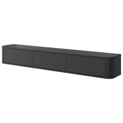 Mobili Porta Tv > Dmora Mobile Porta tv 3 Cassetti un Ripiano 200x34x28h cm, 3 Vani - Kahate Nero