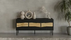 Mobili Porta Tv > Dmora Mobile porta TV Novoli, 144x40 h62 cm, e Rovere Nodi Nero
