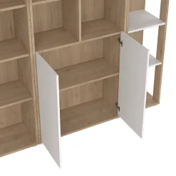 Mobile salotto multifunzione 240cm rovere e bianco - Litvjak