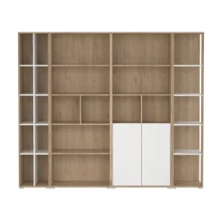 Mobile salotto multifunzione 240cm rovere e bianco - Litvjak