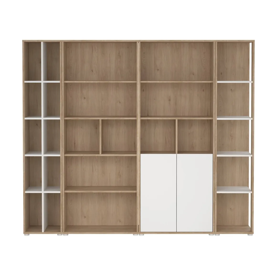 Mobile salotto multifunzione 240cm rovere e bianco - Litvjak