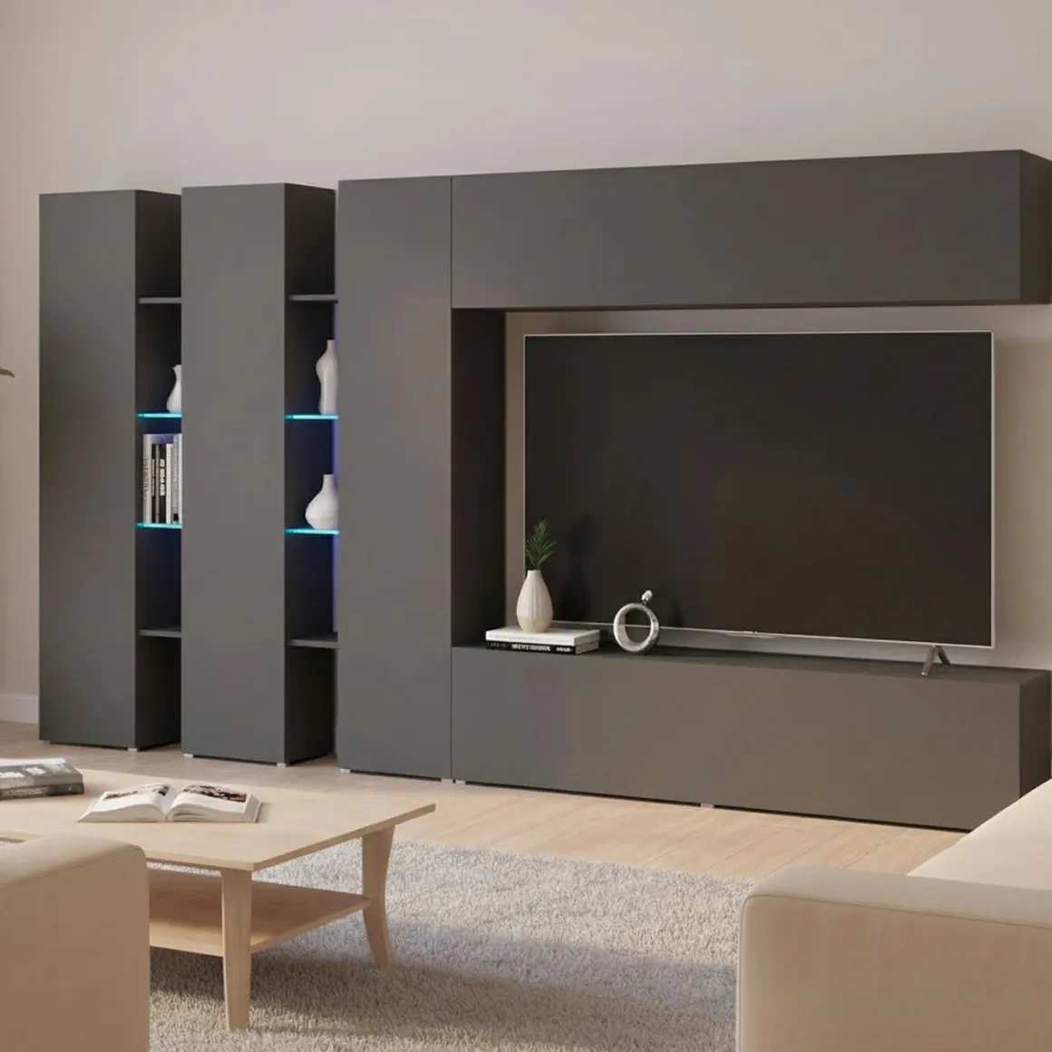Mobile salotto smart 340cm antracite - Carretto