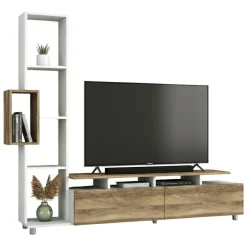 Mobile soggiorno classico 160cm bianco e noce - Biskek