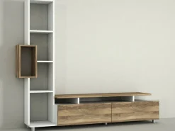 Mobile soggiorno classico 160cm bianco e noce - Biskek