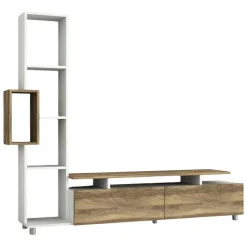 Mobile soggiorno classico 160cm bianco e noce - Biskek
