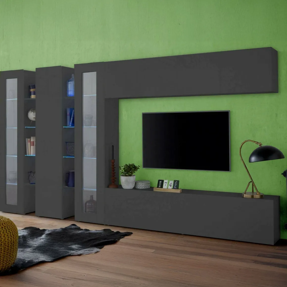 Mobile soggiorno classico 340cm antracite - Atta