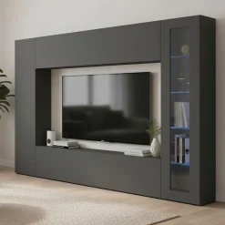 Mobile soggiorno smart 260cm antracite - Alatri