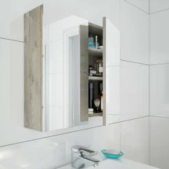 Mobile sottolavabo 2 cassetti 60x80x45h cm rovere - Aruna
