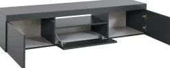 Mobile TV antracite 160x40x35h cm 3 ante - Edoarda