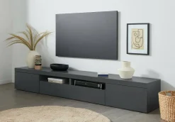 Mobile TV antracite 240x40x35h cm 3 ante - Animali