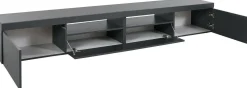 Mobile TV antracite 240x40x35h cm 3 ante - Animali