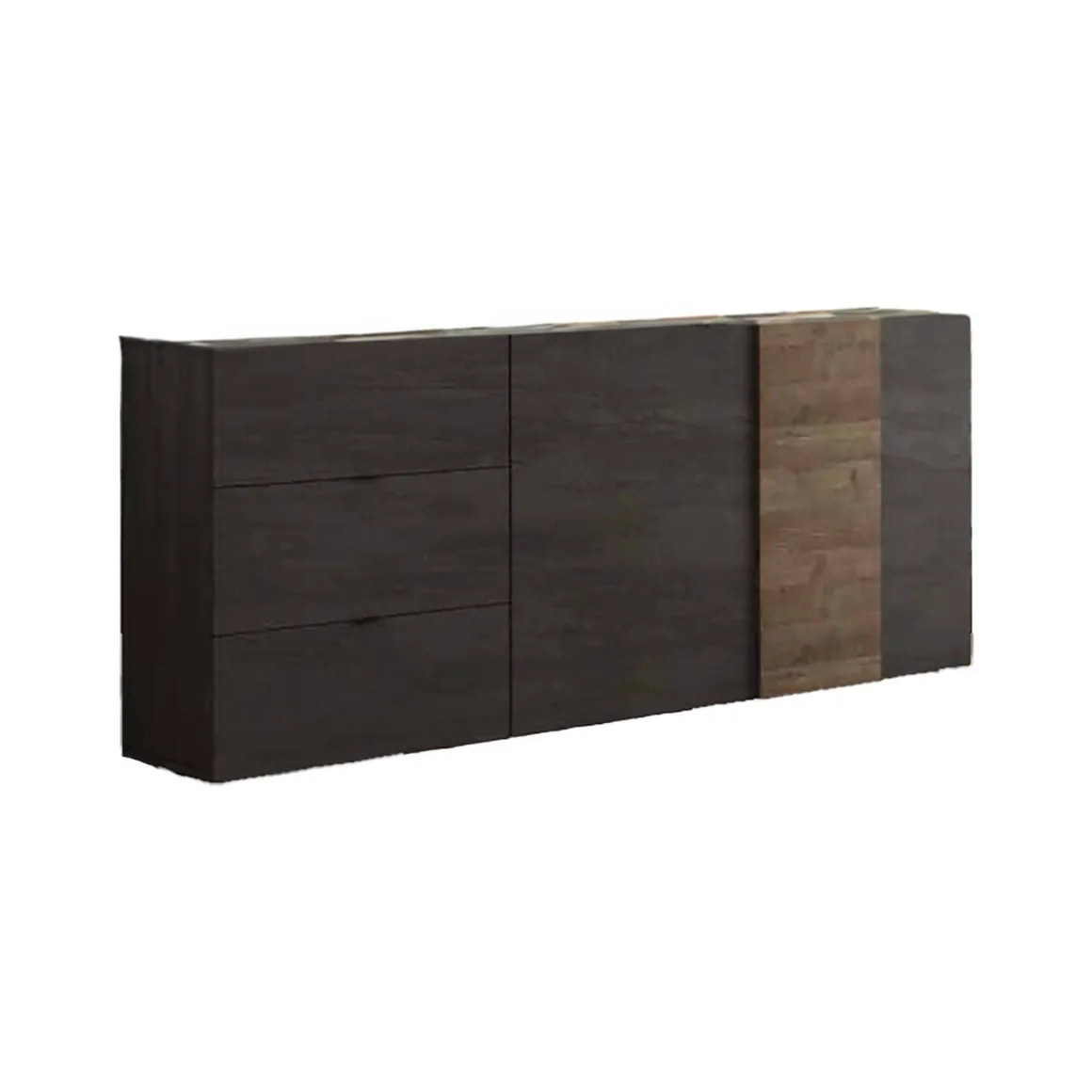 Mobile TV ardesia e noce 181x44x59h cm 3 ante - Sidr