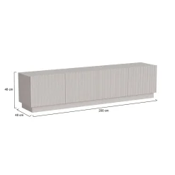 Mobile TV beige 200x40x48h cm 4 ante - Macherio