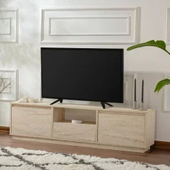 Mobile TV beige 160x29x42h cm 3 ante - Morrigan