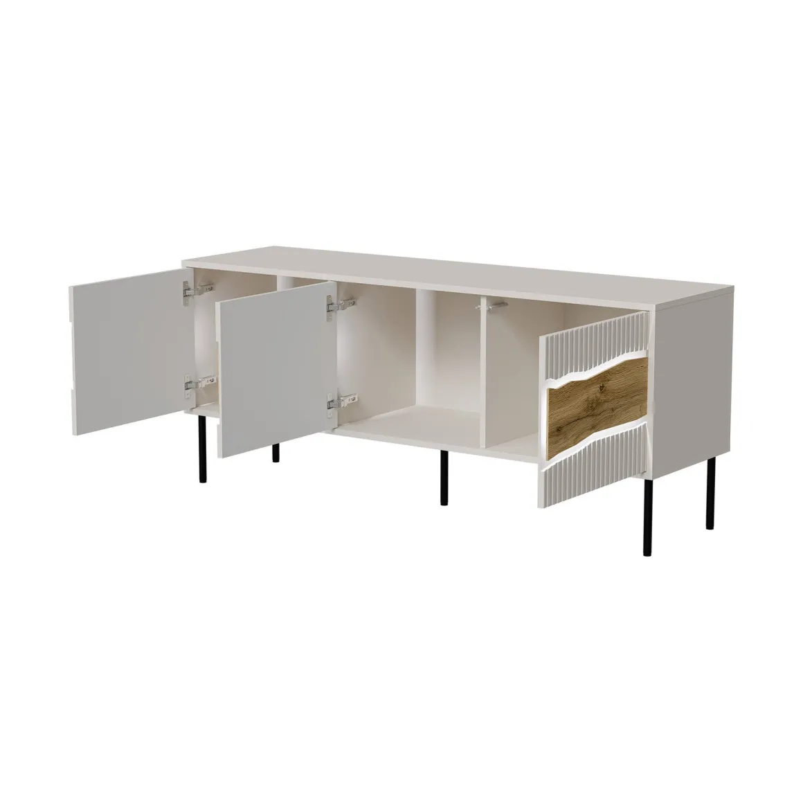 Mobile TV beige 143x40x61h cm 3 ante - Novoli
