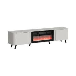 Mobili Porta Tv > Dmora Mobile TV beige 190x40x58h cm 2 ante - Vicino Beige Cashmere