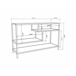 Mobile TV bianco e nero 120x39x75h cm in legno - Ivette