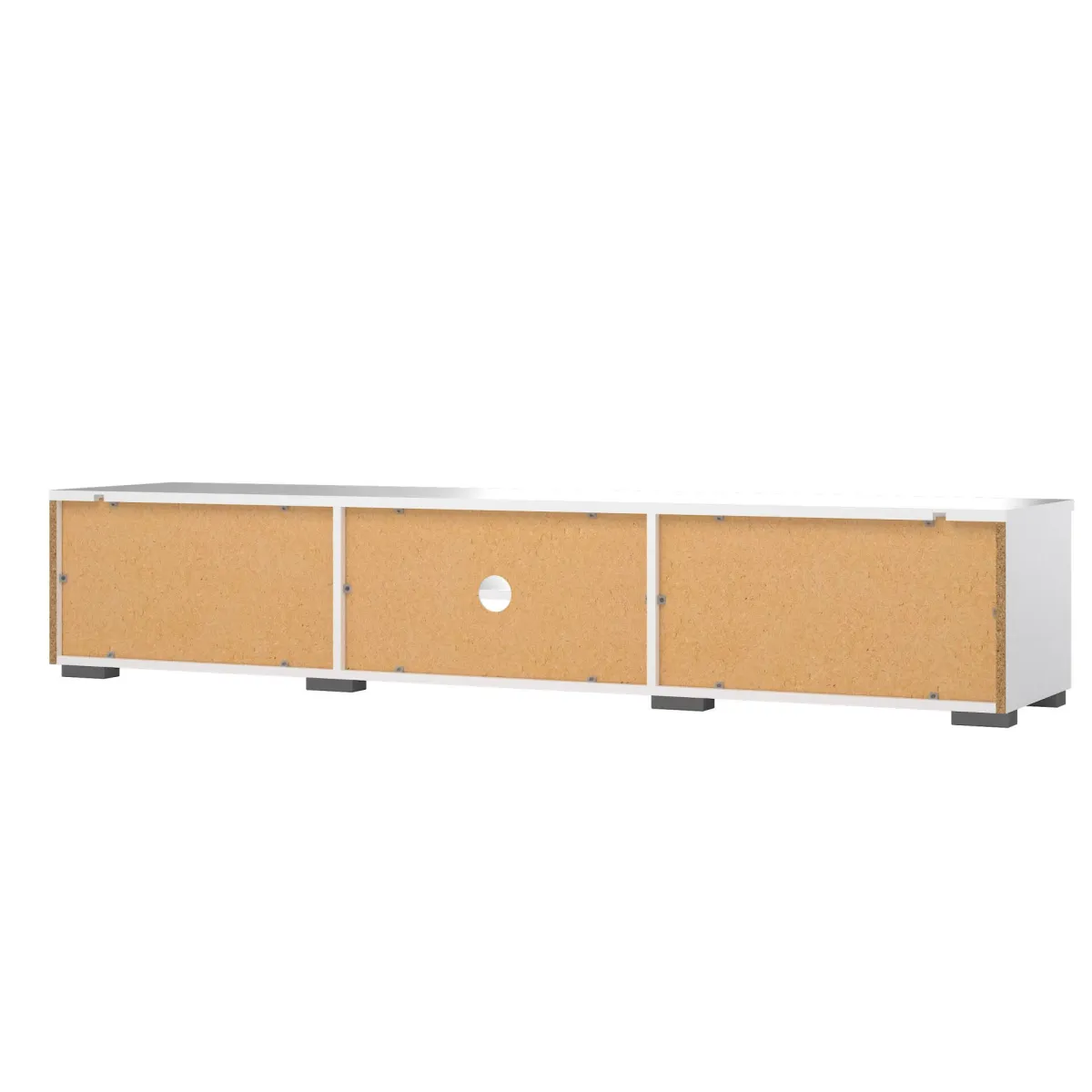 Mobili Porta Tv > Dmora Mobile TV 172x39x33h cm in legno - Ammiro Bianco Lucido
