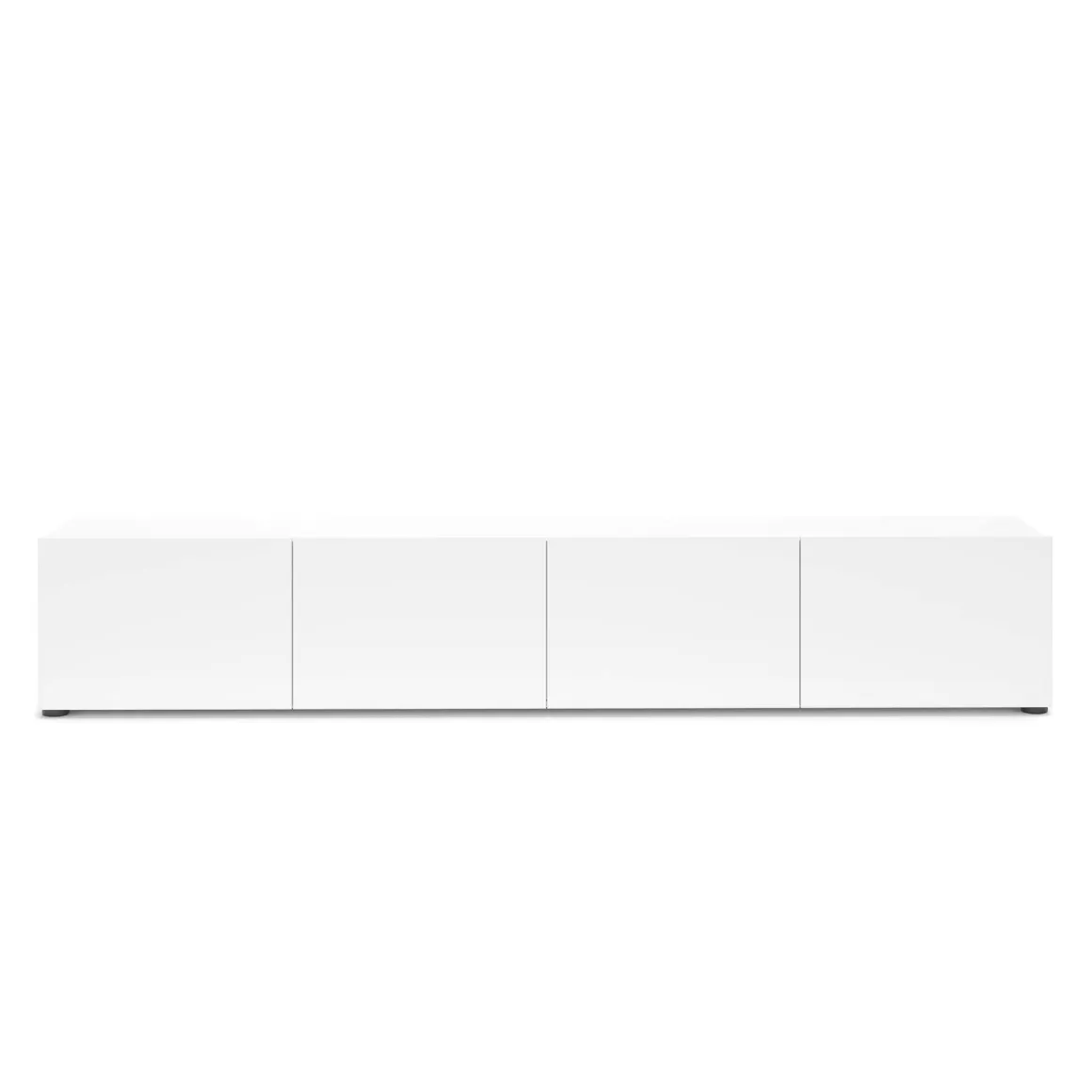 Mobile TV bianco lucido 225x38x39h cm 4 ante - Ame