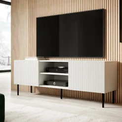 Mobile TV bianco 150x42x52h cm 3 ante - Molini