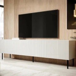 Mobili Porta Tv > Dmora Mobile TV 200x42x52h cm 4 ante - Priocca Bianco
