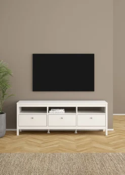 Mobili Porta Tv > Dmora Mobile TV 151x38x54h cm in legno - Astana Bianco