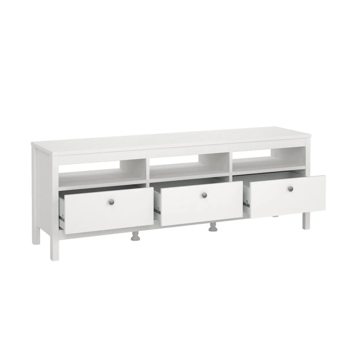 Mobili Porta Tv > Dmora Mobile TV 151x38x54h cm in legno - Astana Bianco