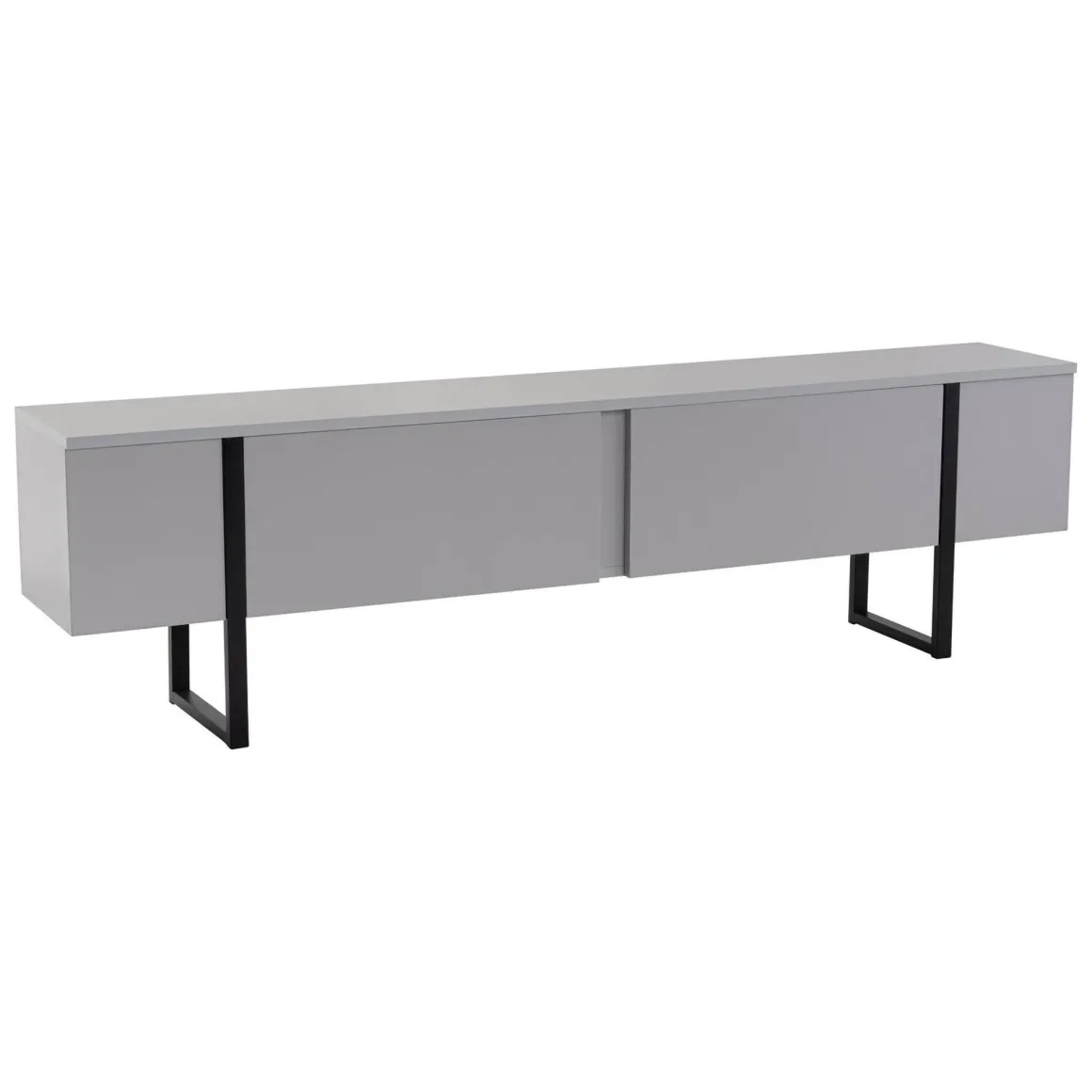 Mobile TV grigio e nero 180x29x50h cm 2 ante - Lilith