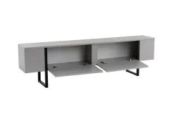 Mobile TV grigio e nero 180x29x50h cm 2 ante - Lilith