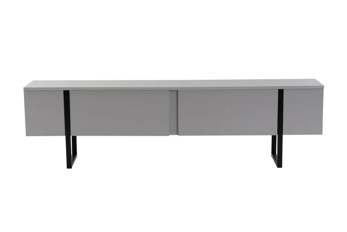 Mobile TV grigio e nero 180x29x50h cm 2 ante - Lilith