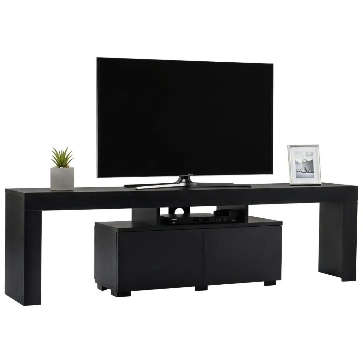 Mobili Porta Tv > Dmora Mobile TV 180x31x50h cm 2 ante - Andarna Nero