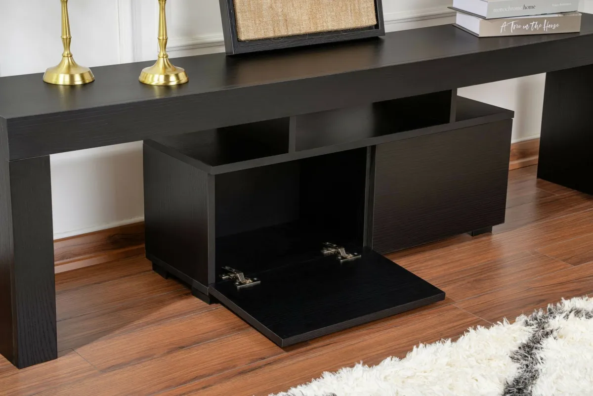 Mobili Porta Tv > Dmora Mobile TV 180x31x50h cm 2 ante - Andarna Nero