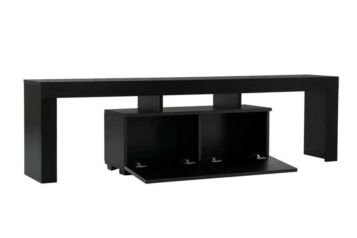 Mobili Porta Tv > Dmora Mobile TV 180x31x50h cm 2 ante - Andarna Nero