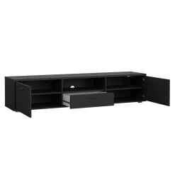 Mobili Porta Tv > Dmora Mobile TV 177x39x38h cm 2 ante e 1 cassetto - Giaele Nero