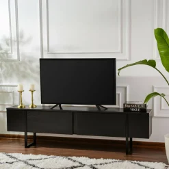 Mobile TV nero 180x29x50h cm 2 ante - Lilith