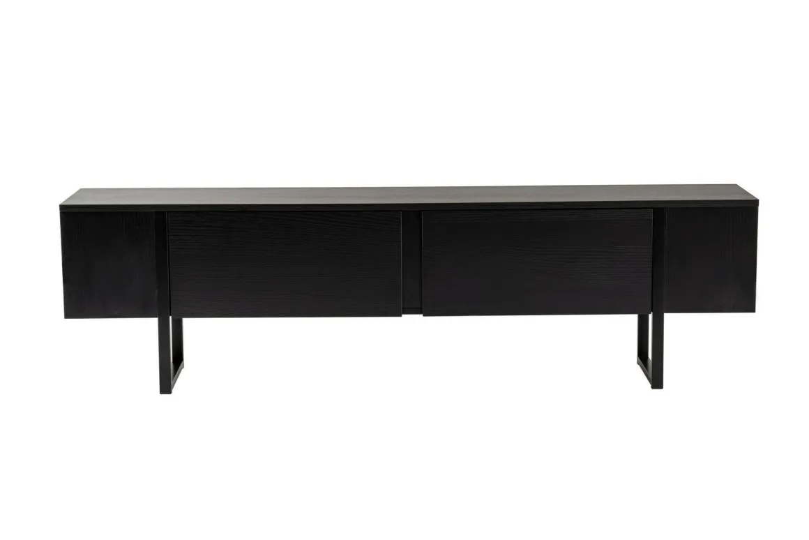 Mobile TV nero 180x29x50h cm 2 ante - Lilith