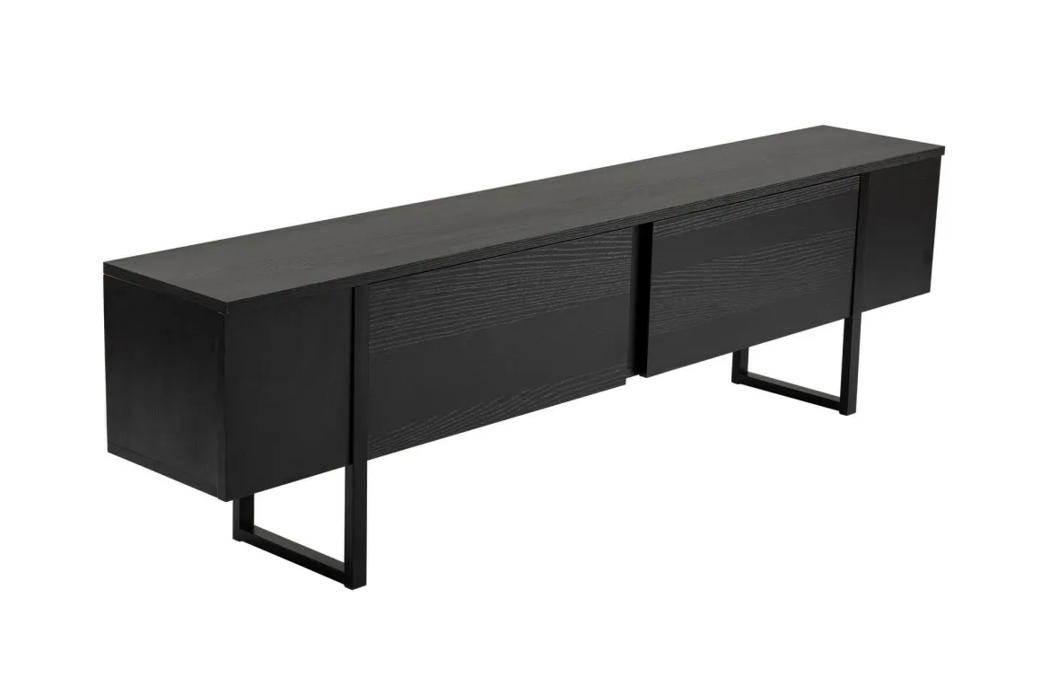 Mobile TV nero 180x29x50h cm 2 ante - Lilith
