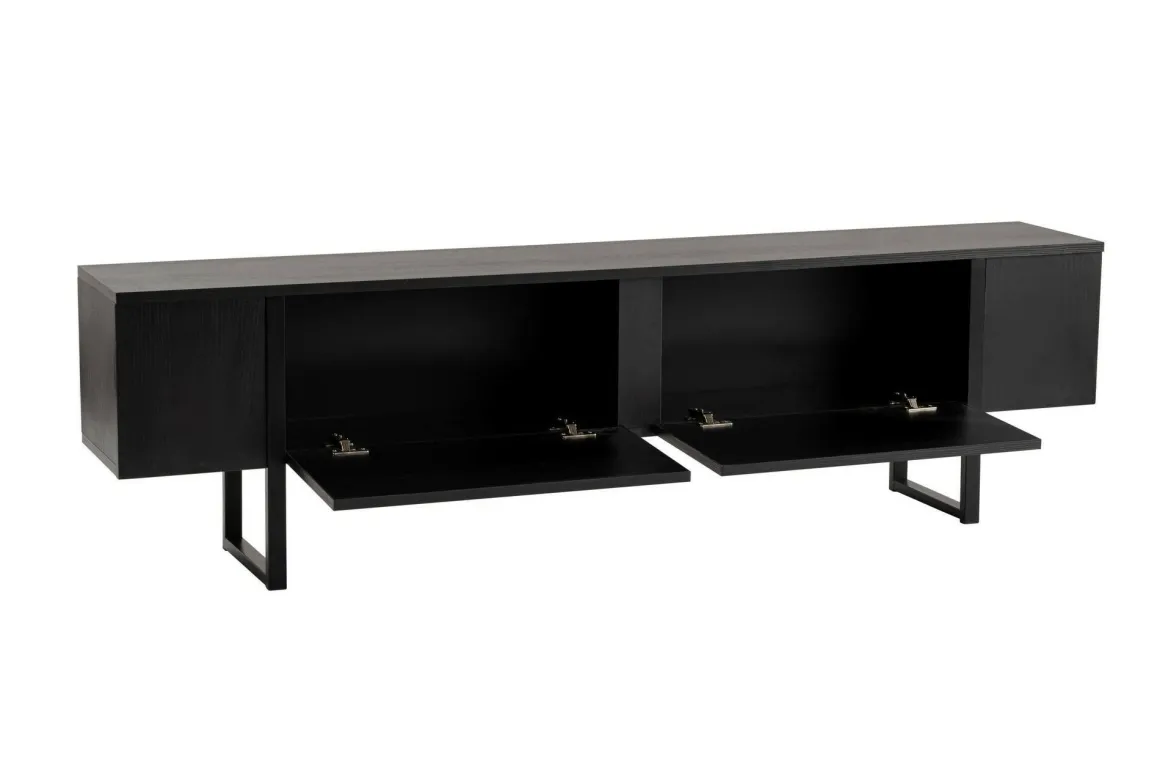 Mobile TV nero 180x29x50h cm 2 ante - Lilith