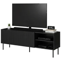 Mobili Porta Tv > Dmora Mobile TV 150x42x52h cm 3 ante - Molini Nero