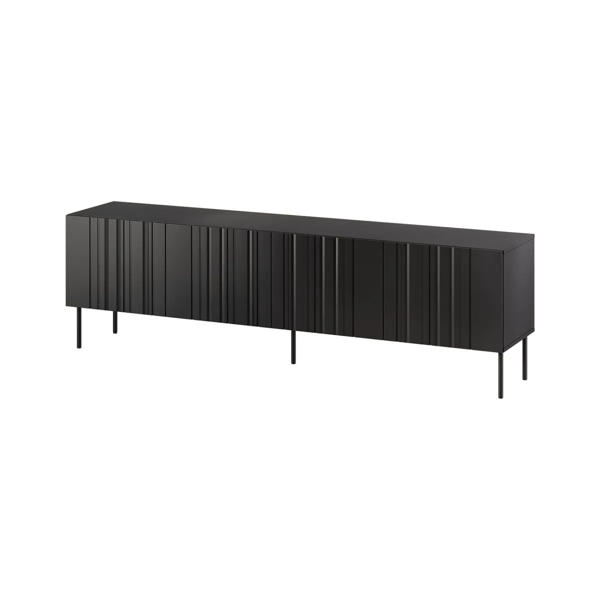 Mobili Porta Tv > Dmora Mobile TV 200x42x60h cm 4 ante - Sospiro Nero