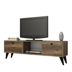 Mobile TV noce e nero 138x29x42h cm 2 ante - Bloem