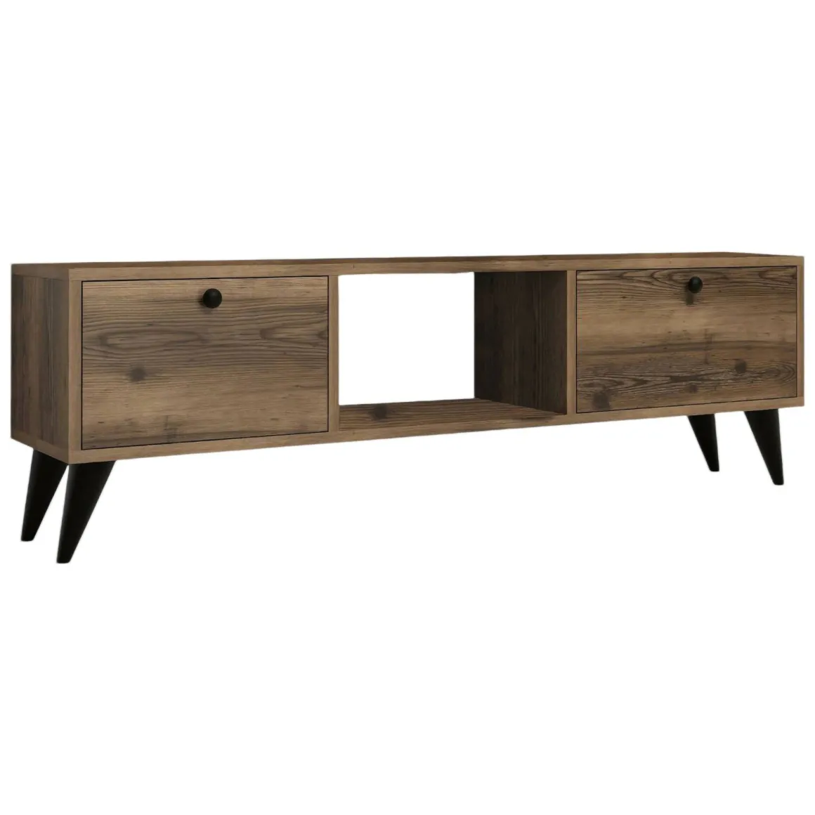 Mobile TV noce e nero 138x29x42h cm 2 ante - Bloem