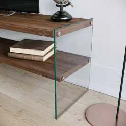 Mobile TV noce scuro 120x35x45h cm in legno - Italia
