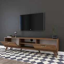 Mobile TV noce 180x35x48h cm 2 ante - Avir
